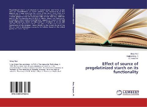 Effect of source of pregelatinized starch on its functionality