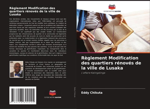 Règlement Modification des quartiers rénovés de la ville de Lusaka
