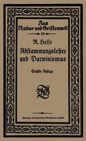 Abstammungslehre und Darwinismus