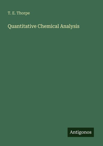Quantitative Chemical Analysis