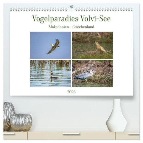 Vogelparadies Volvi-See (hochwertiger Premium Wandkalender 2026 DIN A2 quer), Kunstdruck in Hochglanz