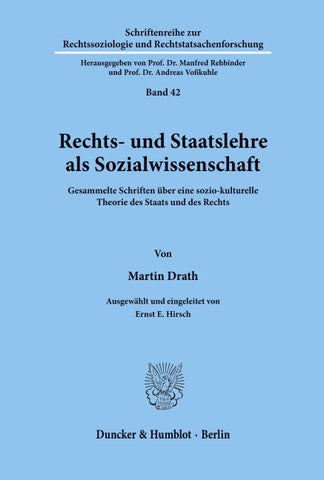 Rechts- und Staatslehre als Sozialwissenschaft.