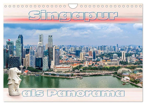 Singapur als Panorama (Wandkalender 2026 DIN A4 quer), CALVENDO Monatskalender