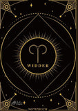 Edles Notizbuch  Sternzeichen Widder | Designed by Alfred Herler