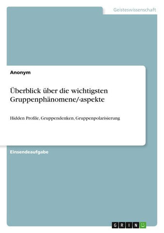 Überblick über die wichtigsten Gruppenphänomene/-aspekte