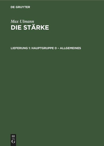 Hauptgruppe 0 – Allgemeines