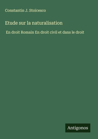 Etude sur la naturalisation