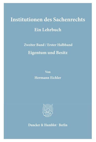 Institutionen des Sachenrechts.