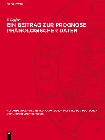 Ein Beitrag zur Prognose phänologischer Daten