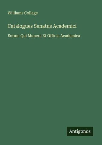 Catalogues Senatus Academici