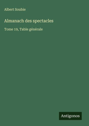 Almanach des spectacles