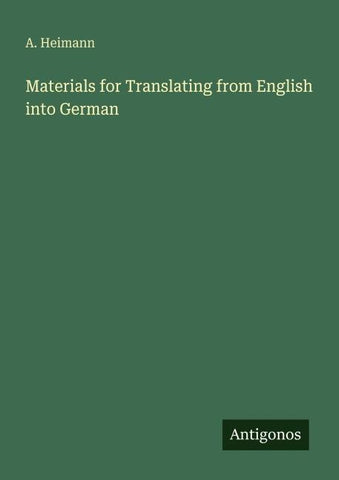 Materials for Translating from English into German