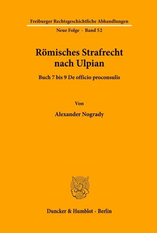 Römisches Strafrecht nach Ulpian.