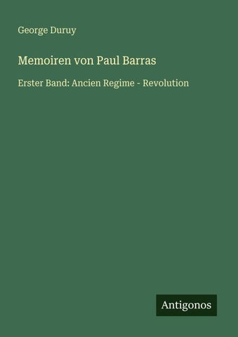 Memoiren von Paul Barras