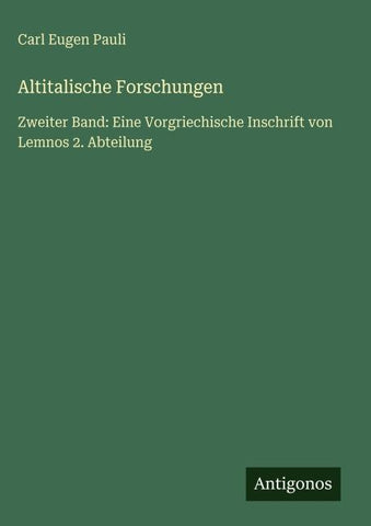 Altitalische Forschungen