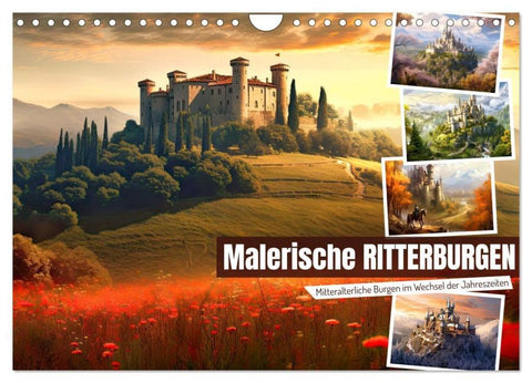 Malerische Ritterburgen (Wandkalender 2026 DIN A4 quer), CALVENDO Monatskalender
