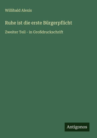 Ruhe ist die erste Bürgerpflicht