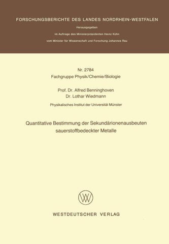 Quantitative Bestimmung der Sekundärionenausbeuten sauerstoffbedeckter Metalle