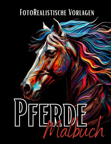 Pferde Malbuch "Fotorealistisch".