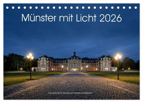 Münster mit Licht (Tischkalender 2026 DIN A5 quer), CALVENDO Monatskalender