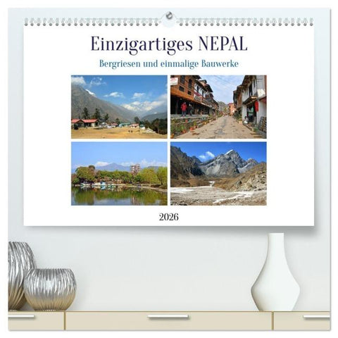 Einzigartiges NEPAL (hochwertiger Premium Wandkalender 2026 DIN A2 quer), Kunstdruck in Hochglanz
