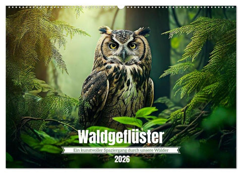 Waldgeflüster - ein kunstvoller Spaziergang durch unsere Wälder (Wandkalender 2026 DIN A2 quer), CALVENDO Monatskalender