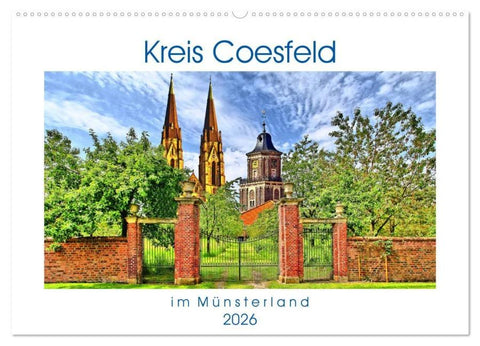 Kreis Coesfeld im Münsterland - Stadt Land Fluß (Wandkalender 2026 DIN A2 quer), CALVENDO Monatskalender