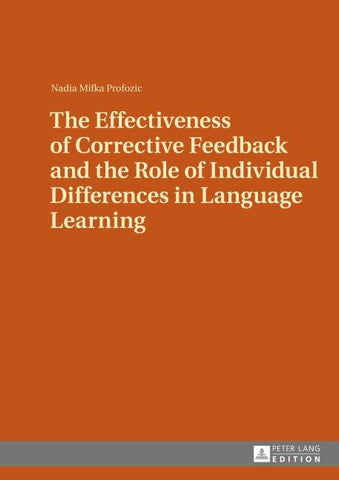 The Effectiveness of Corrective Feedback and the Role of Individual Differences in Language Learning