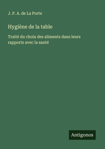 Hygiène de la table