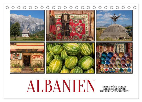 Albanien - Streifzüge durch atemberaubende Kulturlandschaften (Tischkalender 2026 DIN A5 quer), CALVENDO Monatskalender