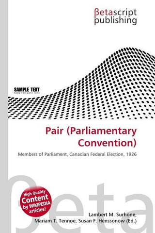 Pair (Parliamentary Convention)