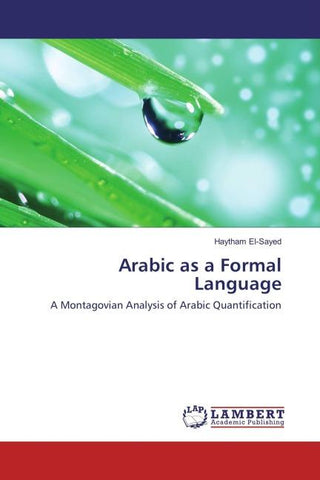 Arabic as a Formal Language