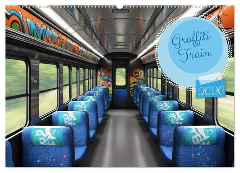 Graffiti Train (Wandkalender 2026 DIN A2 quer), CALVENDO Monatskalender