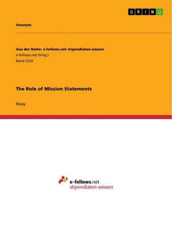 The Role of Mission Statements