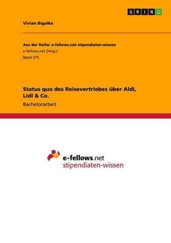 Status quo des Reisevertriebes über Aldi, Lidl & Co.