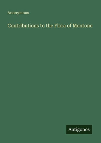 Contributions to the Flora of Mentone