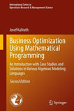 Business Optimization Using Mathematical Programming