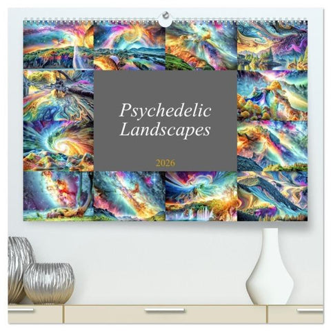 Psychedelic Landscapes (High Quality Premium Wall Calendar 2026 DIN A2 landscape),CALVENDO 12 Month Wall Calendar
