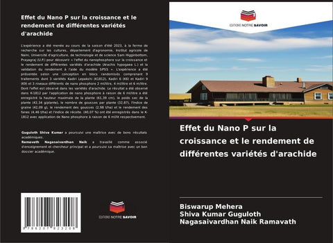 Effet du Nano P sur la croissance et le rendement de différentes variétés d'arachide
