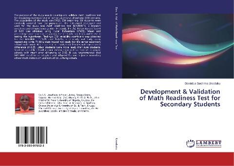 Development & Validation of Math Readiness Test for Secondary Students