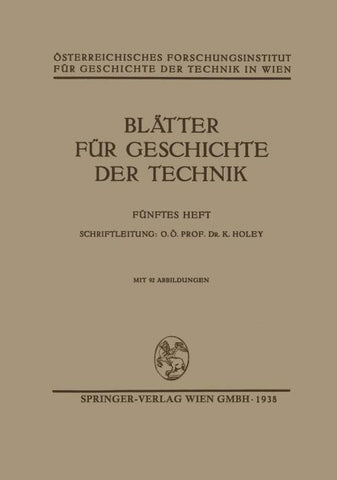 Blätter für Geschichte der Technik