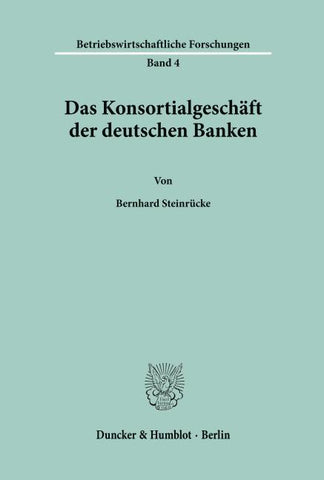 Das Konsortialgeschäft der deutschen Banken.