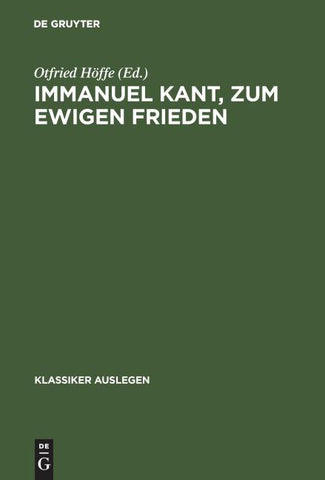 Immanuel Kant, zum ewigen Frieden