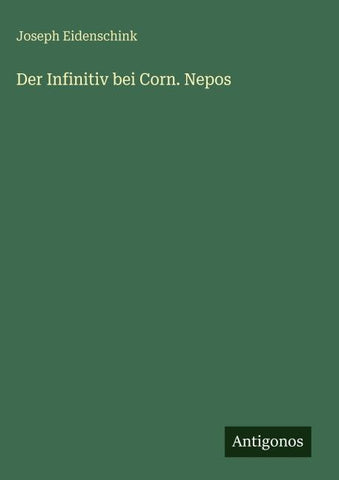 Der Infinitiv bei Corn. Nepos