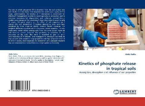 Kinetics of phosphate release in tropical soils