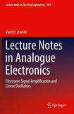 Lecture Notes in Analogue Electronics