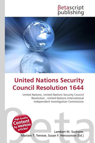 United Nations Security Council Resolution 1644
