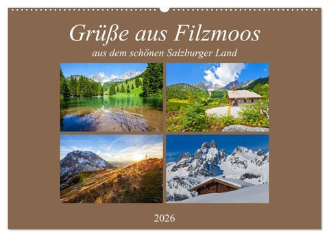 Grüße aus Filzmoos (Wandkalender 2026 DIN A2 quer), CALVENDO Monatskalender