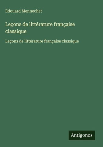 Leçons de littérature française classique