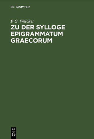 Zu der Sylloge Epigrammatum Graecorum